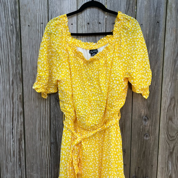 CITY CHIC plus size 14 Emily Sunshine Spray Maxi Dress Women’s 14 NWT NEW - Picture 6 of 15